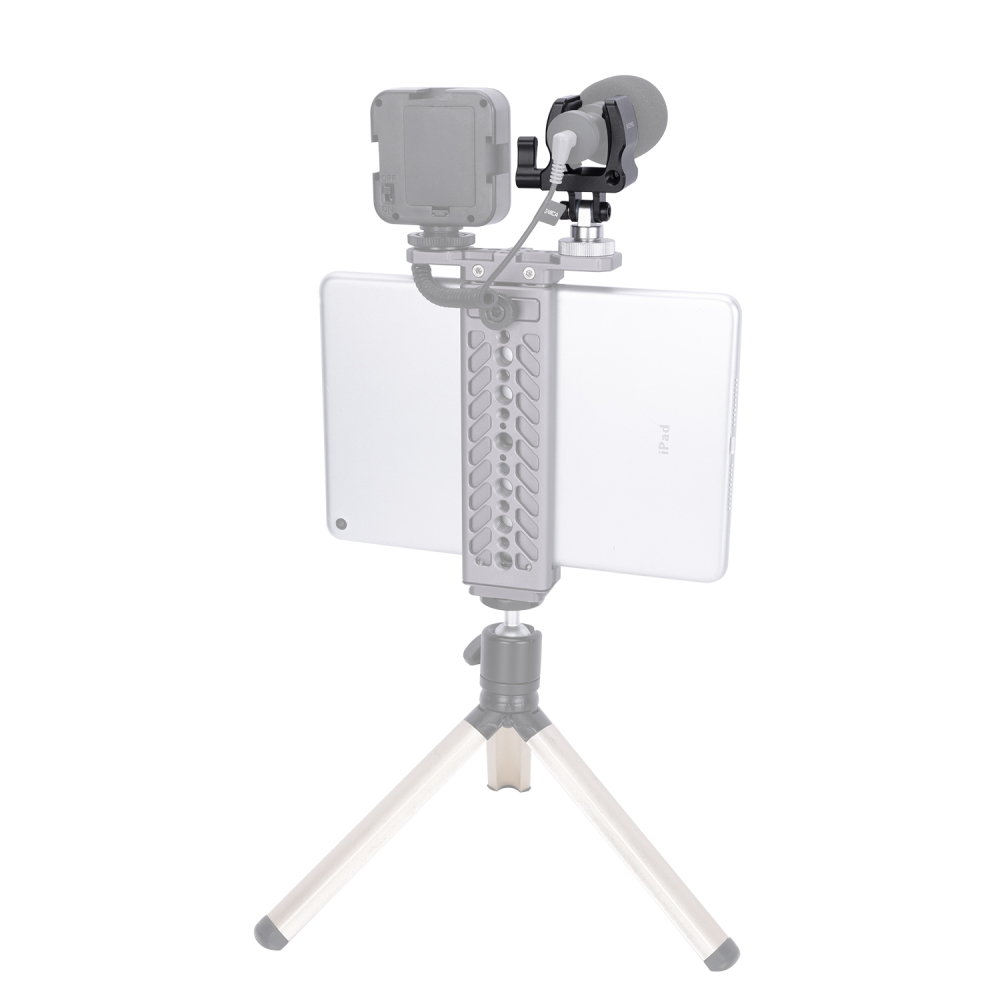 Niceyrig Shotgun Microphone Holder Clamp with Cold Shoe Adaptor