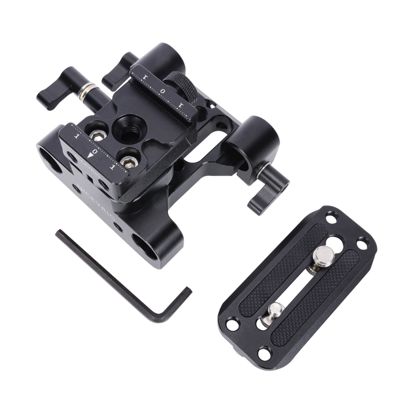 Niceyrig Arca Type Universal Baseplate with 15mm Rail System Height Adjustable (Capacity: 10kg)