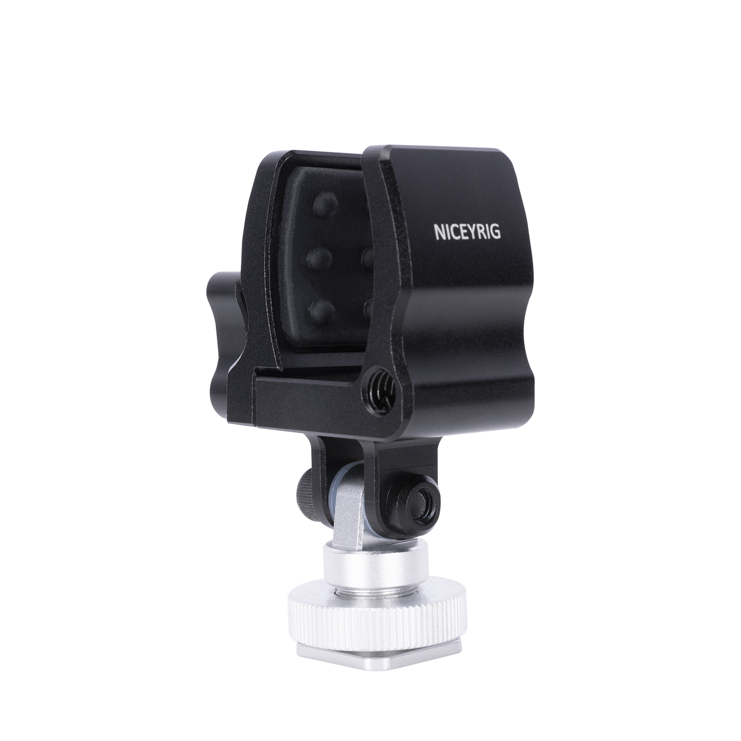 Niceyrig Shotgun Microphone Holder Clamp with Cold Shoe Adaptor (18