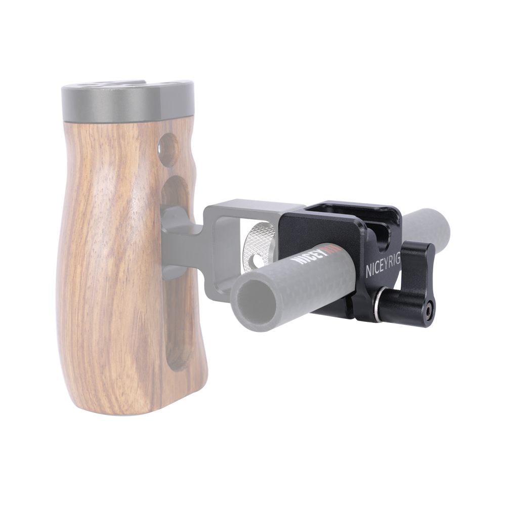 Niceyrig Single 15mm Rail Block with Cold Shoe Mount & Arri Locating Holes