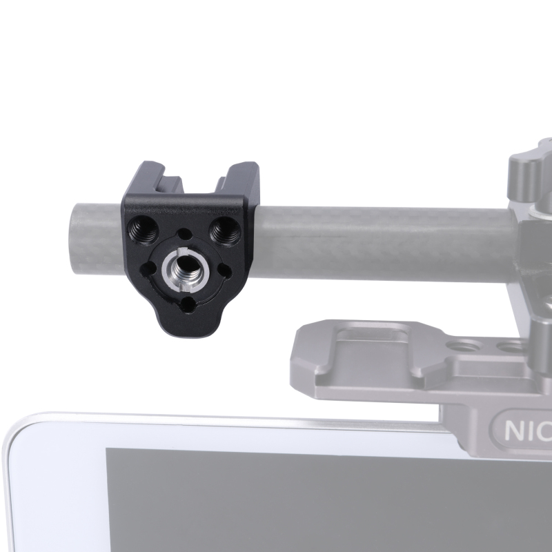 Niceyrig Single 15mm Rail Block with Cold Shoe Mount & Arri Locating Holes