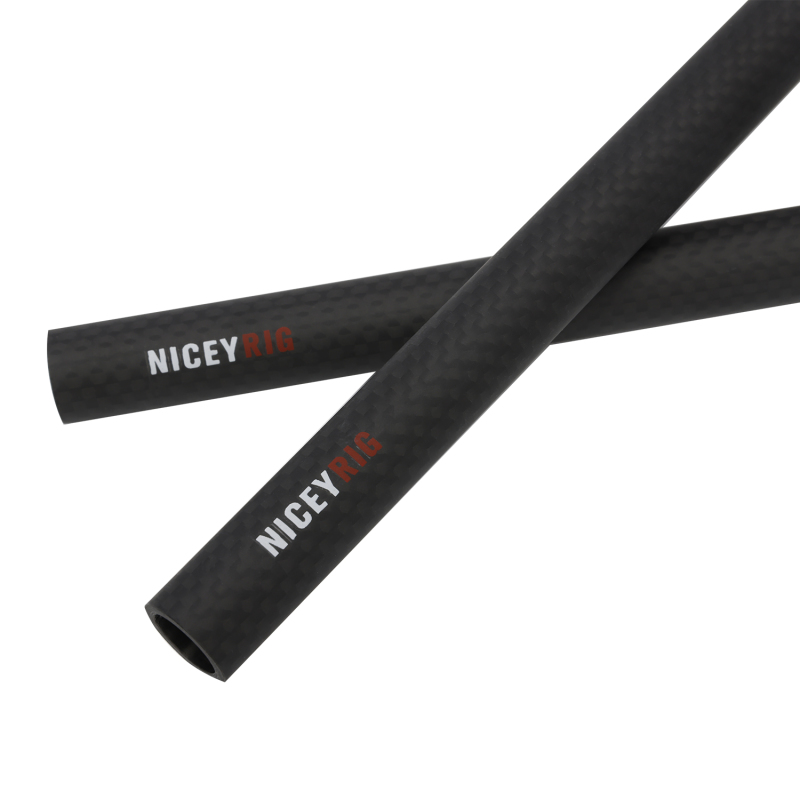 Niceyrig 15mm Carbon Fiber Rods 16-inch (40cm )Length for Rod Support System DSLR Shoulder Rig