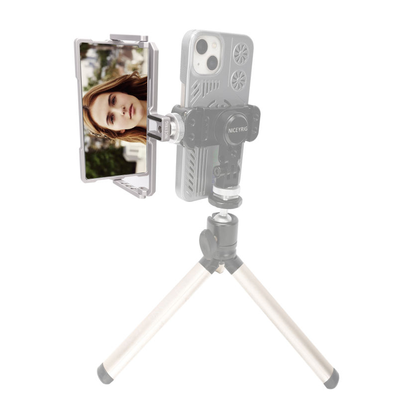 Niceyrig Vlogging Live Streaming Selfie Kit with Flip Monitor Mirror &  Smart Phone Tripod Mount Holder