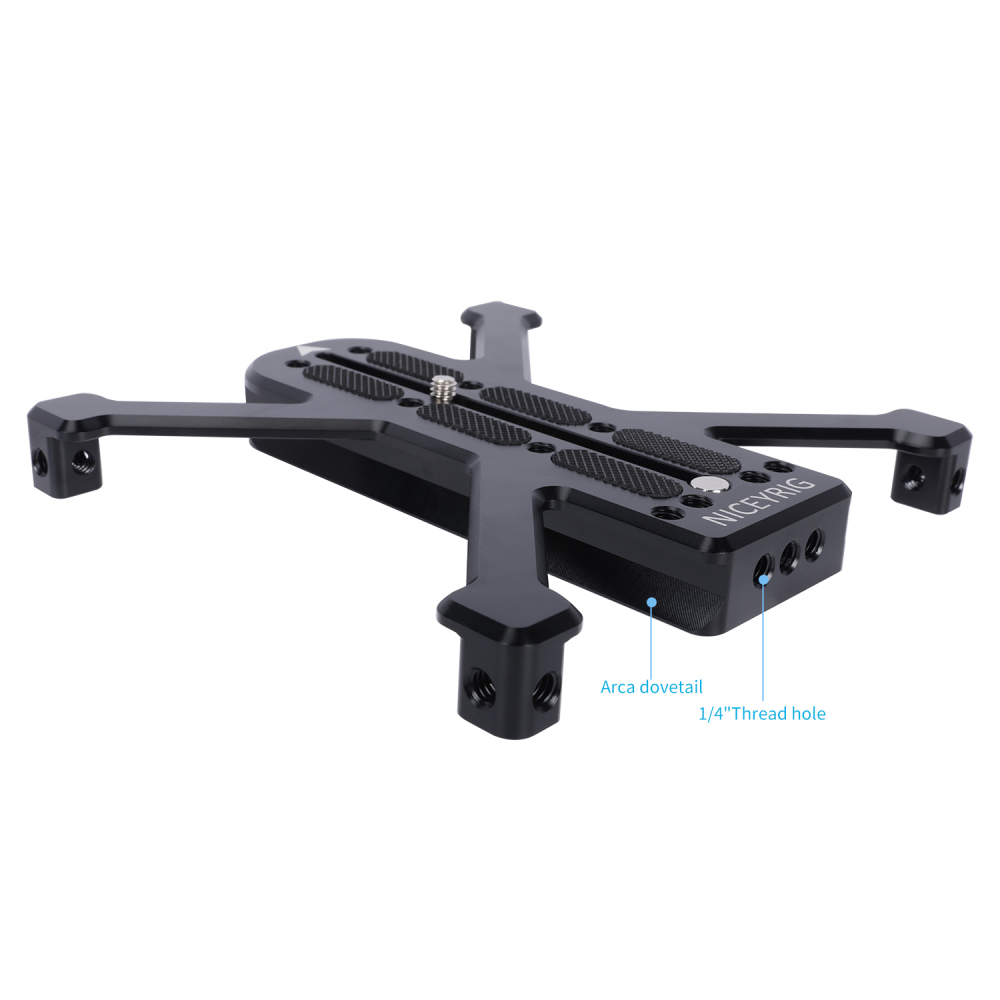 Niceyrig Manfortto Quadruped Baseplate Support For DSLR Camera Horizontally Placing Compatible with Manfortto Tripods