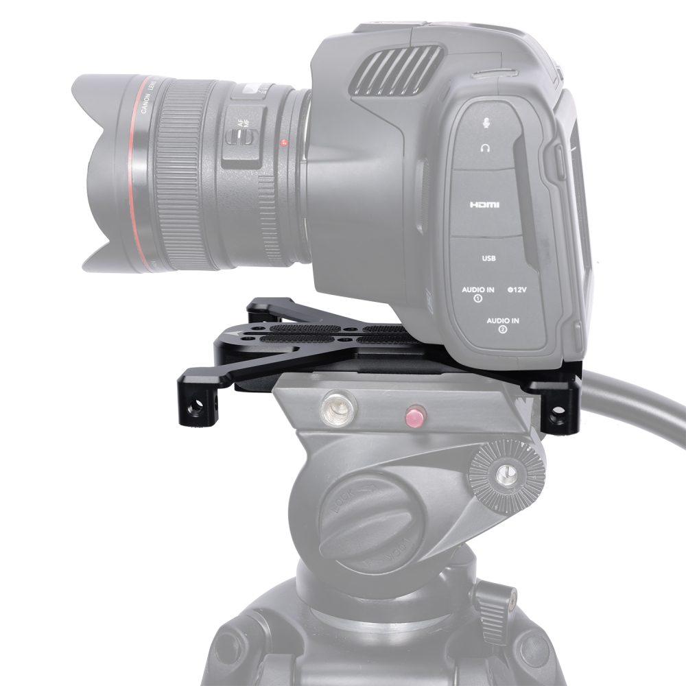 Niceyrig Manfortto Quadruped Baseplate Support For DSLR Camera Horizontally Placing Compatible with Manfortto Tripods
