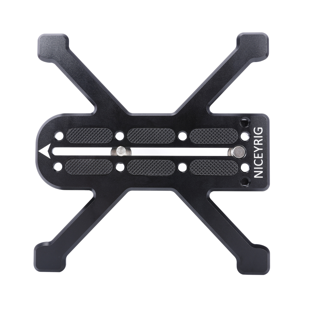 Niceyrig Manfortto Quadruped Baseplate Support For DSLR Camera Horizontally Placing Compatible with Manfortto Tripods