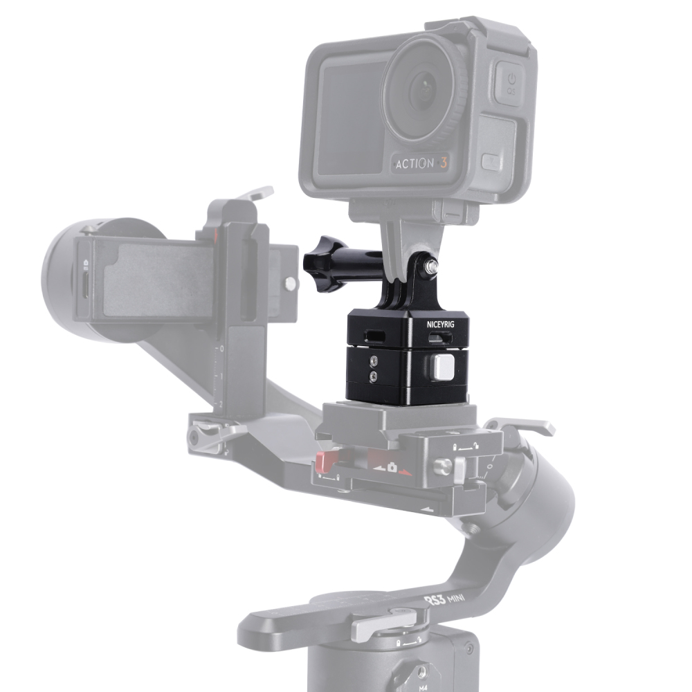 Niceyrig Action Camera Quick Release Base Kit for GoPro HERO11 Black/HERO11 Black Mini/HERO10/HERO9 BLACK/GoPro MAX/ DJI Osmo Action 3/Action2/Yi/AKASO