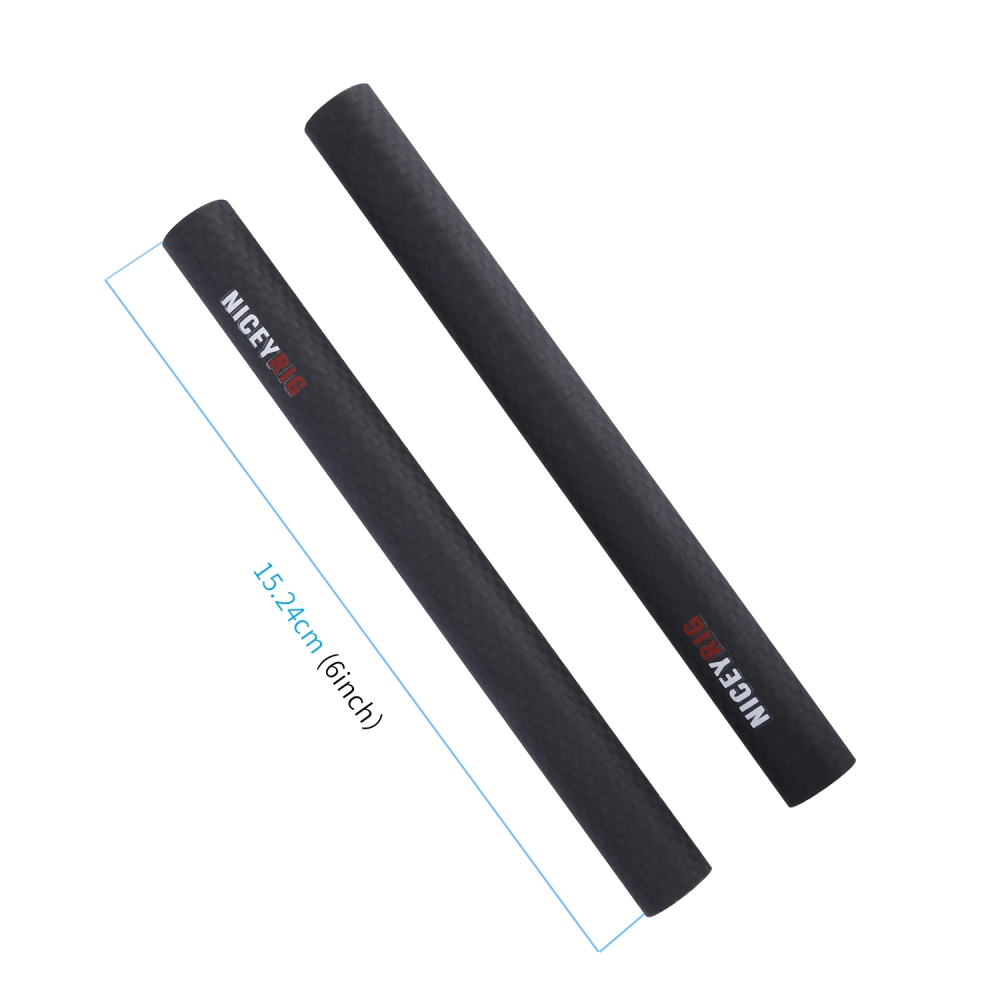 Niceyrig 6 inch (15cm ) 15mm Carbon Fiber Rods Length for Rod Support ...