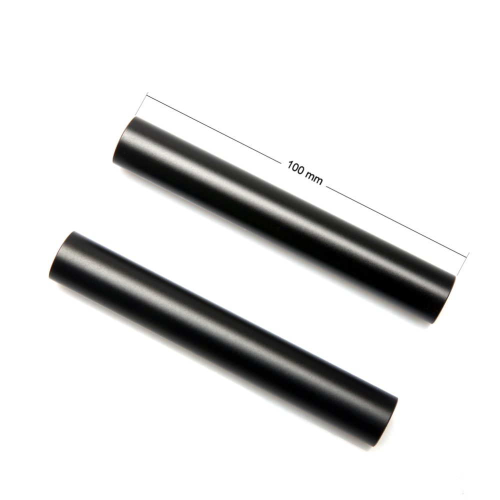 NICEYRIG 15mm Rod - 10cm 4 Inch (Pair Pack) - Black Aluminum Alloy