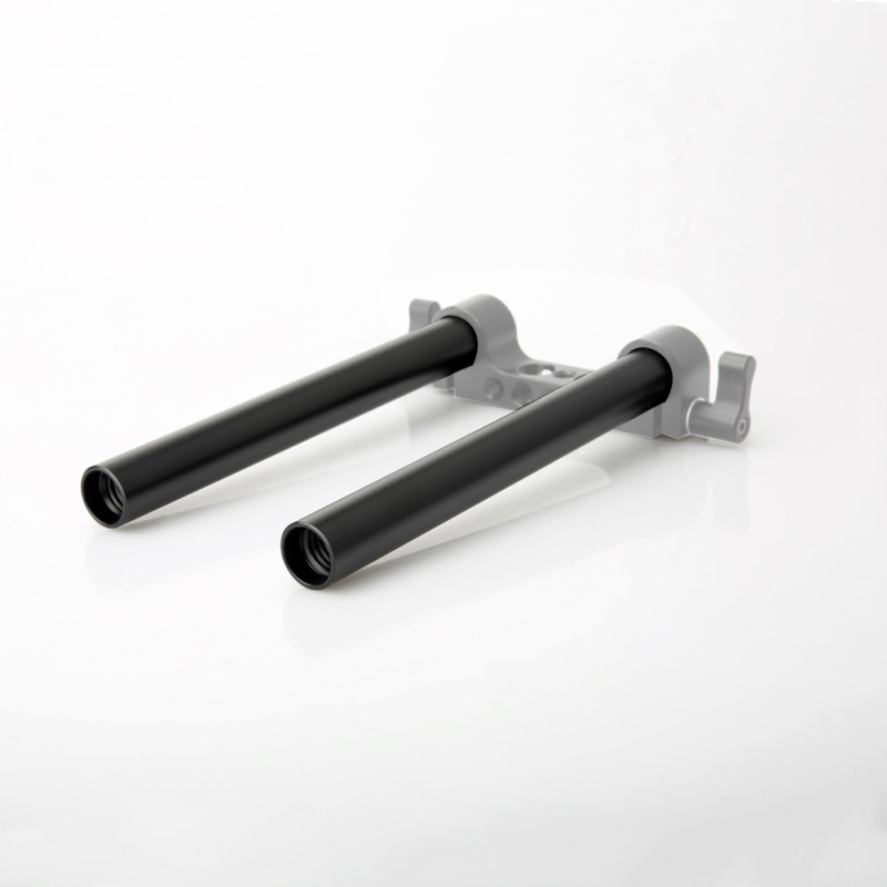 NICEYRIG 15mm Rod - 10cm 4 Inch (Pair Pack) - Black Aluminum Alloy