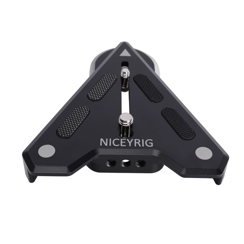 Niceyrig Manfrotto Type Baseplate Support for DSLR Camera Horizontally Placing Compatible with Manfrotto Type Tripods (Capacity: 25kg)