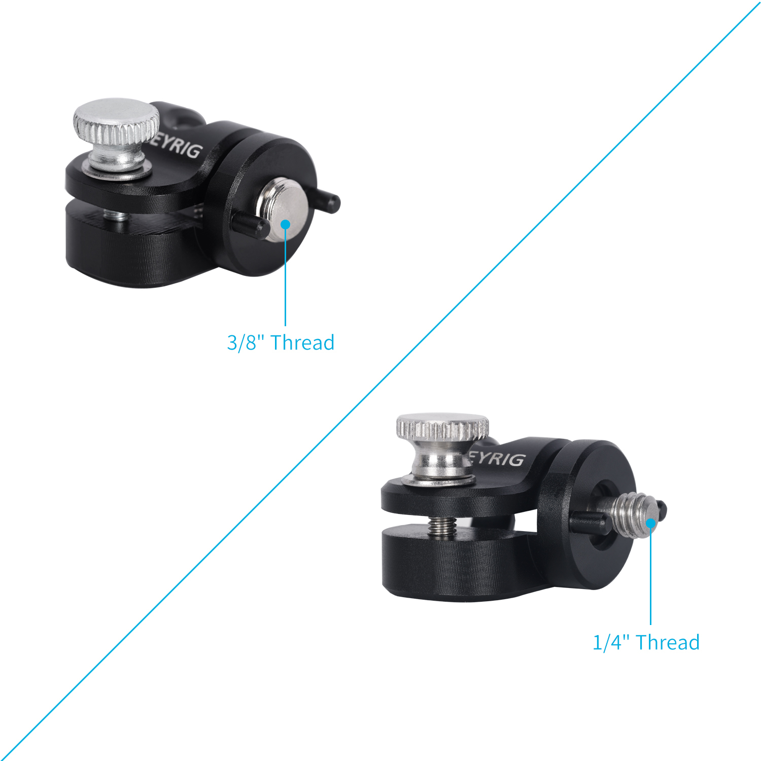 Niceyrig 15mm Single Rod Holder Clamp With 3/8’’ Arri Locating Screw Mounting