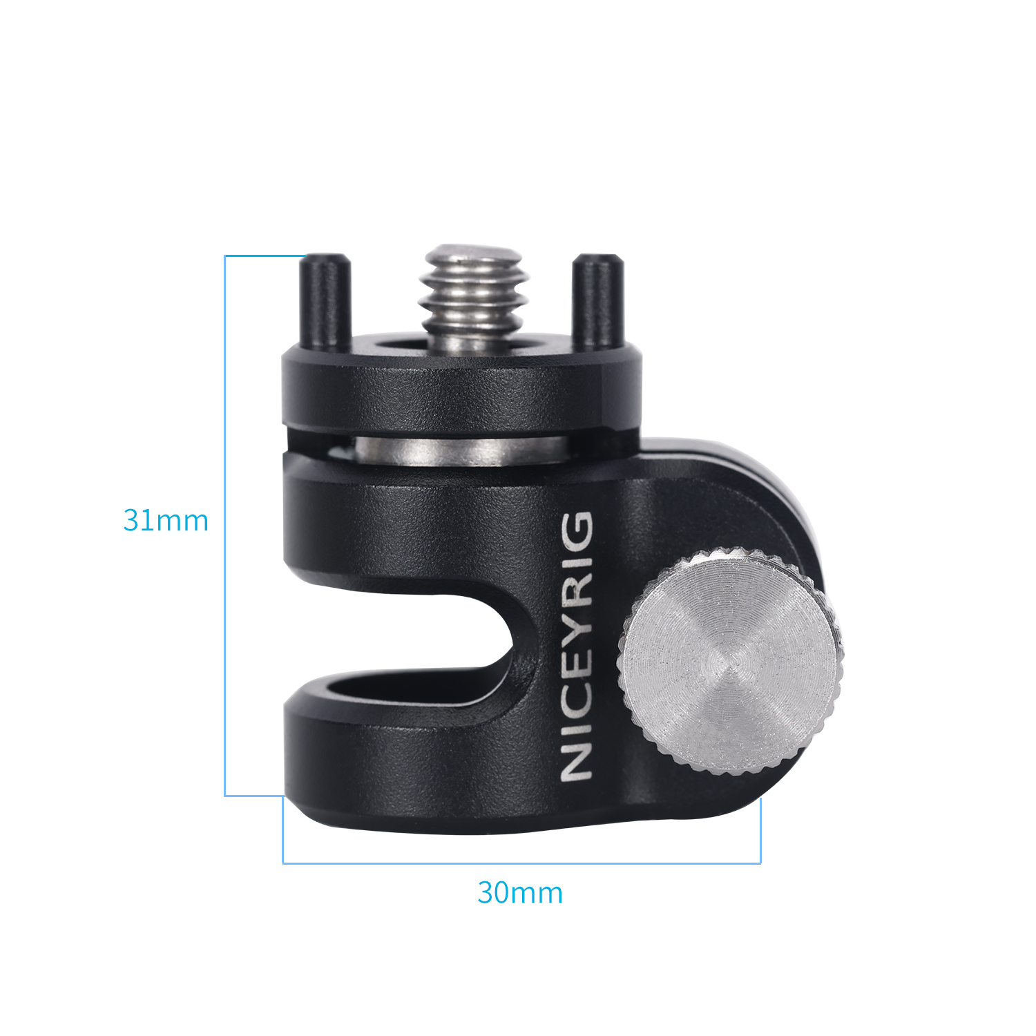 Niceyrig 15mm Single Rod Holder Clamp With 3/8’’ Arri Locating Screw Mounting