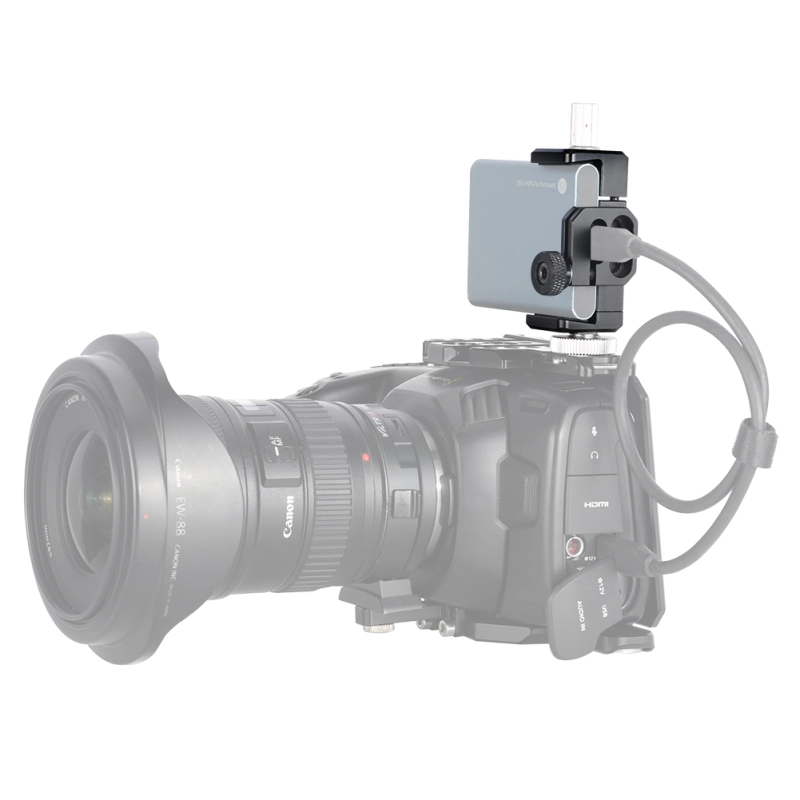 Niceyrig Phone Clamp Holder with Cold Shoe Mount Adaptor&Cable Clamp
