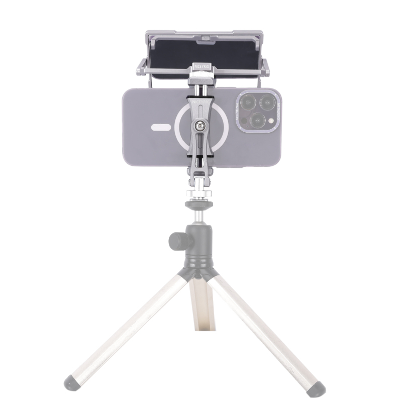 Niceyrig Vlogging Live Streaming Selfie Kit with Flip Monitor Mirror & Smart Phone Tripod Mount Holder Clamp