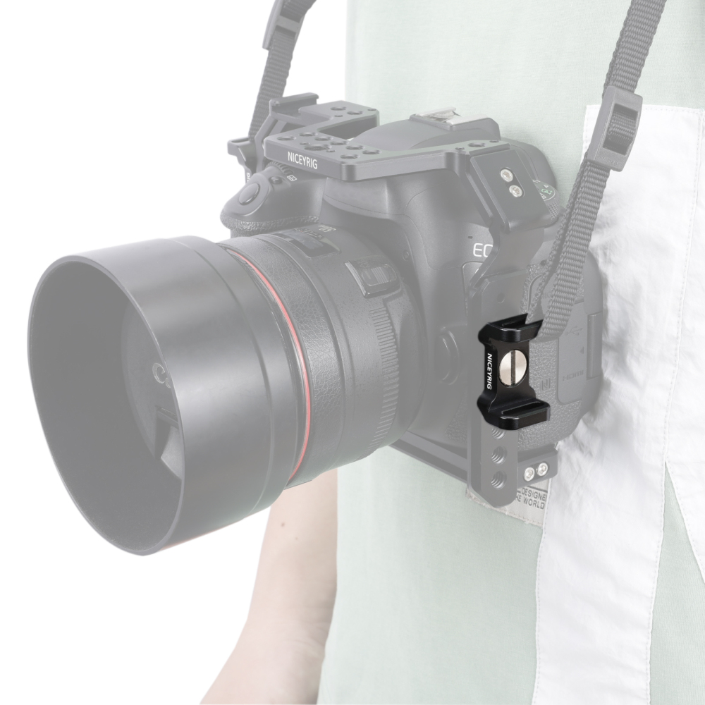 Niceyrig Camera Shoulder/Wrist Strap Hole Adaptor with Arri Locating 1/4 & 3/8 Mounting Screws
