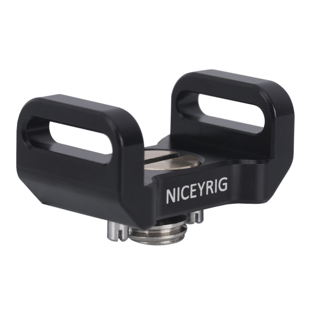 Niceyrig Camera Shoulder/Wrist Strap Hole Adaptor with Arri Locating 1/4 & 3/8 Mounting Screws