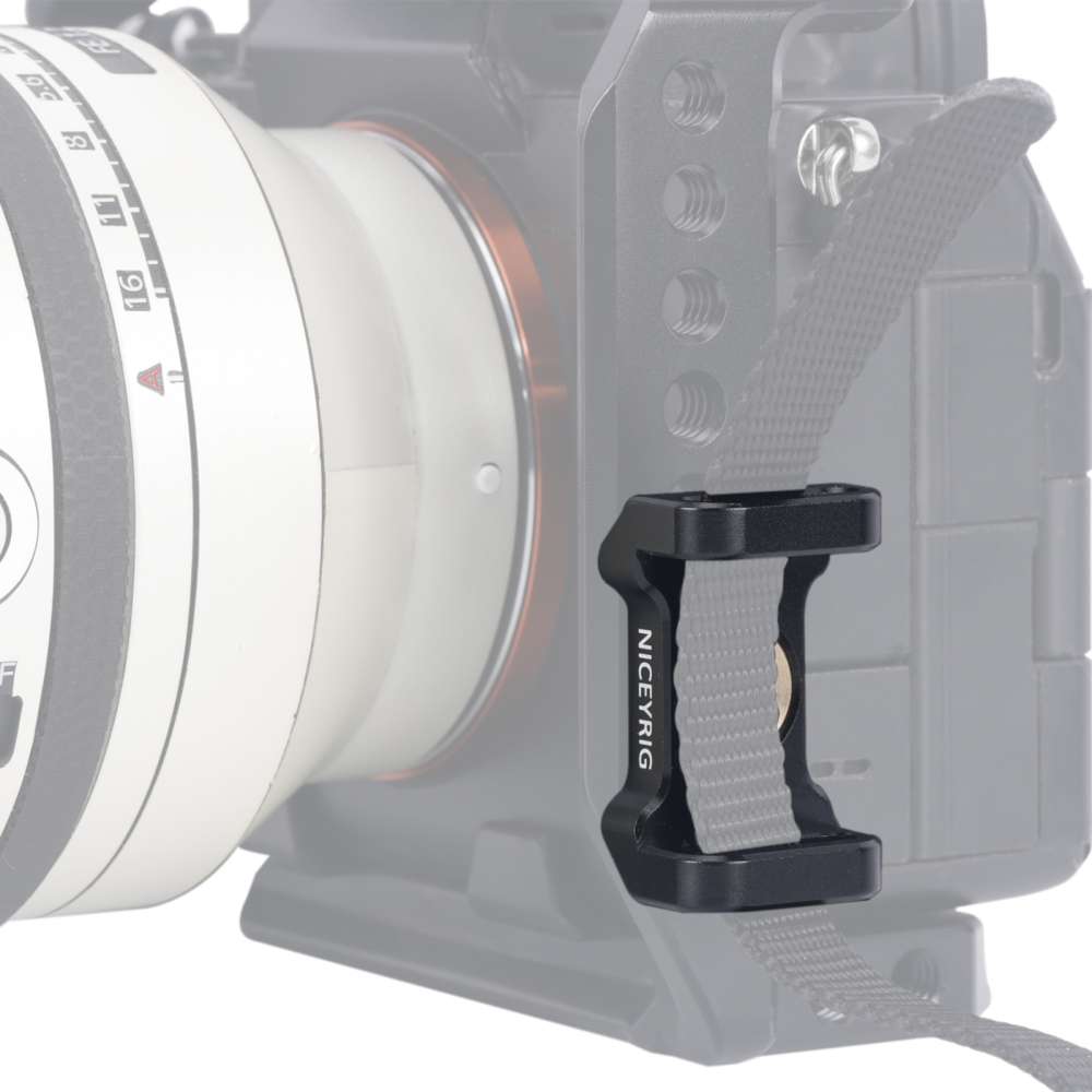 Niceyrig Camera Shoulder/Wrist Strap Hole Adaptor with Arri Locating 1/4 & 3/8 Mounting Screws