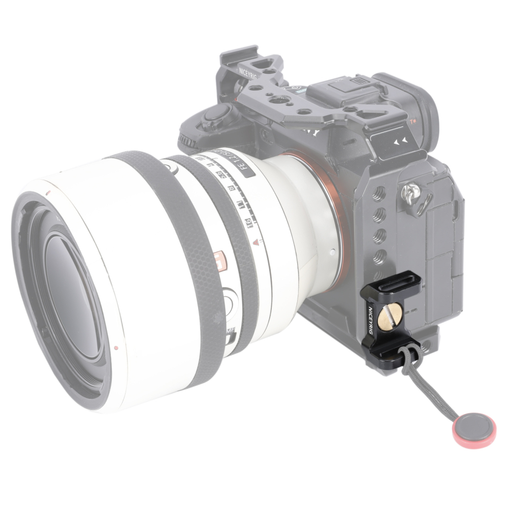 Niceyrig Camera Shoulder/Wrist Strap Hole Adaptor with Arri Locating 1/4 & 3/8 Mounting Screws