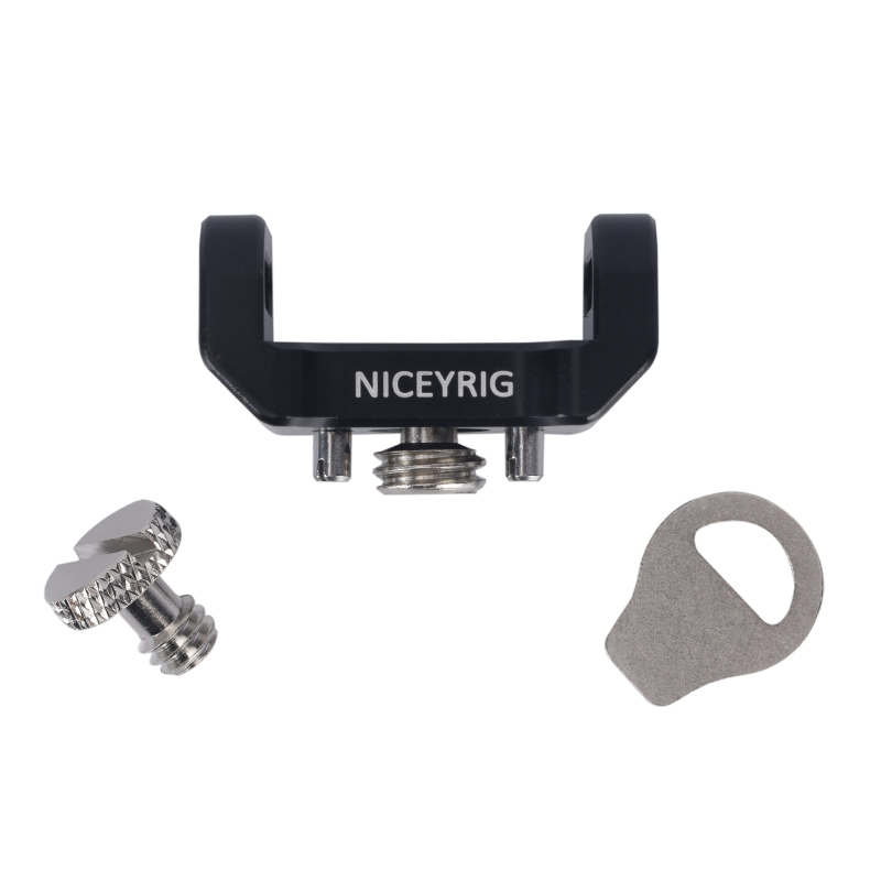 Niceyrig Camera Shoulder/Wrist Strap Hole Adaptor with Arri Locating 1/4 & 3/8 Mounting Screws