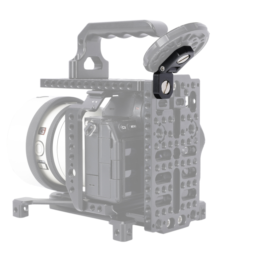 Niceyrig 180° Tilt Mounting Adaptor for Monitor/Battery/Wireless Transmission with 3/8-16 & 1/4-20 Arri Locating Screws