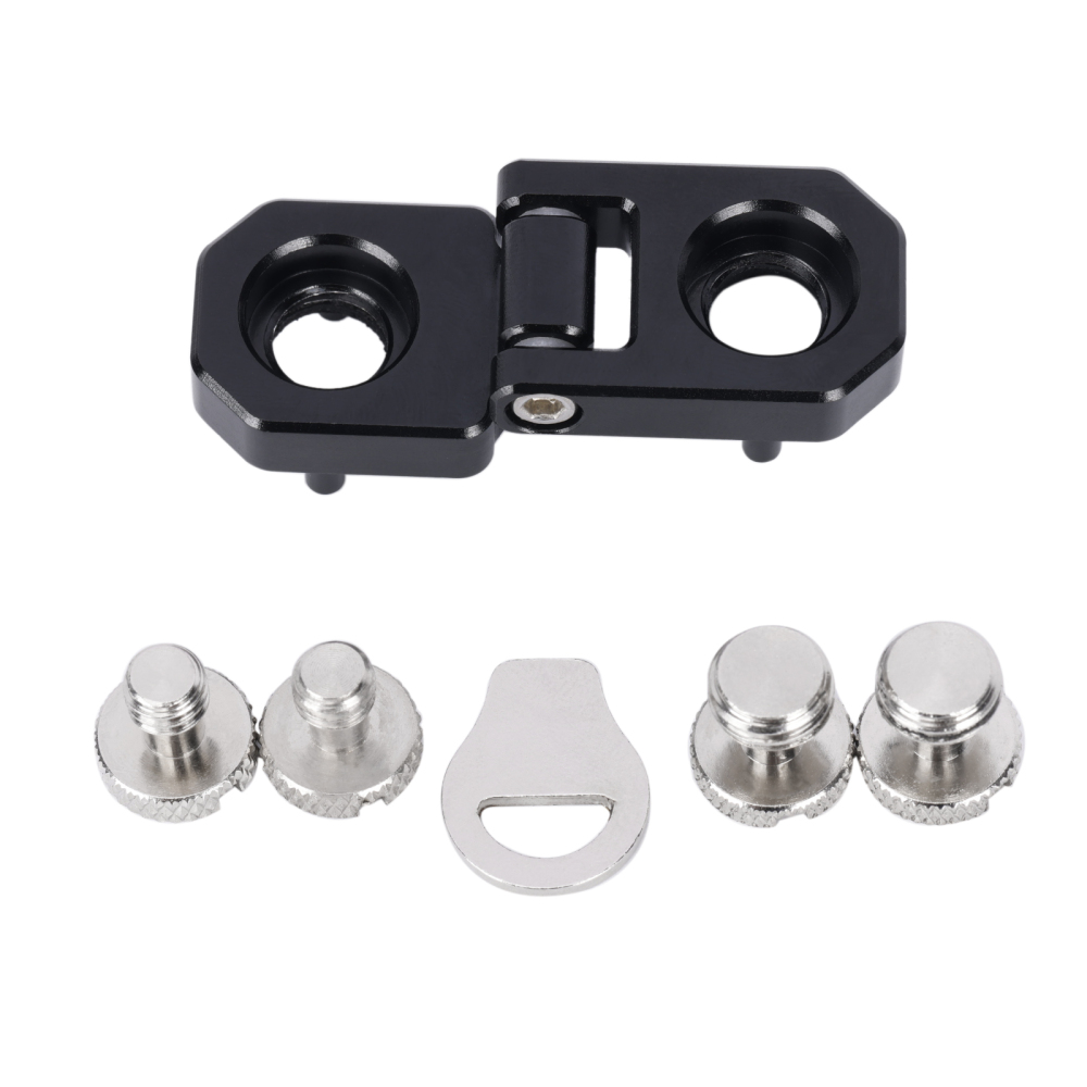 Niceyrig 180° Tilt Mounting Adaptor for Monitor/Battery/Wireless Transmission with 3/8-16 & 1/4-20 Arri Locating Screws