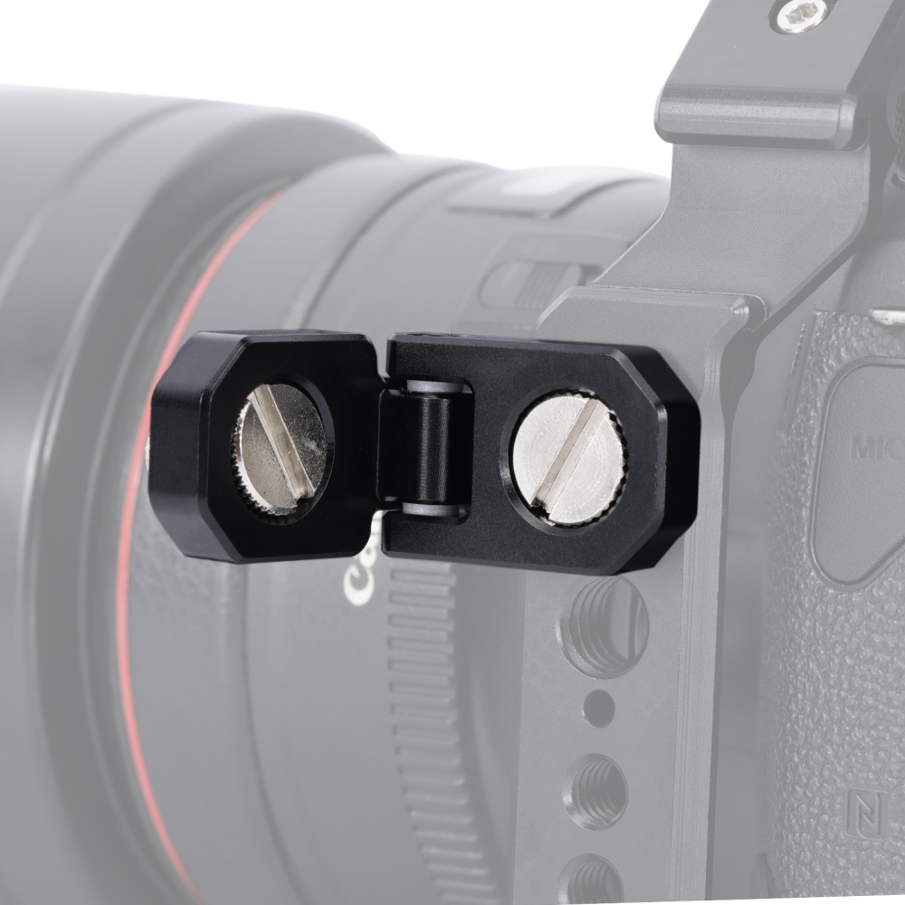 Niceyrig 180° Tilt Mounting Adaptor for Monitor/Battery/Wireless Transmission with 3/8-16 & 1/4-20 Arri Locating Screws