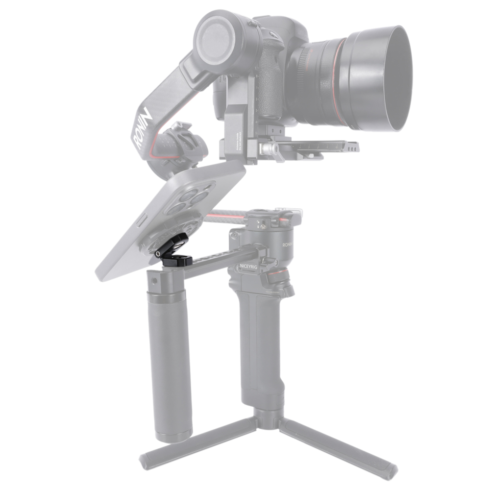 Niceyrig 180° Tilt Mounting Adaptor for Monitor/Battery/Wireless Transmission with 3/8-16 & 1/4-20 Arri Locating Screws