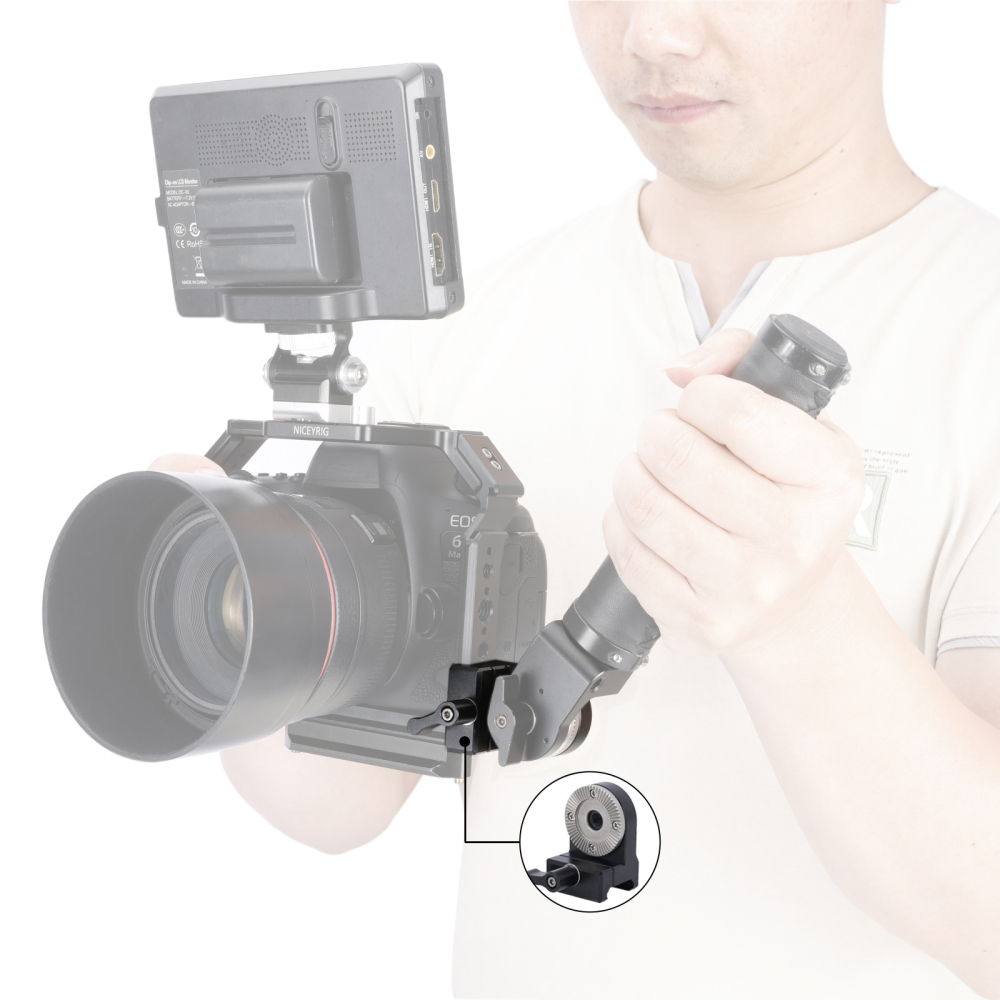 Niceyrig Nato Rail Clamp with Arri Rosette Mount