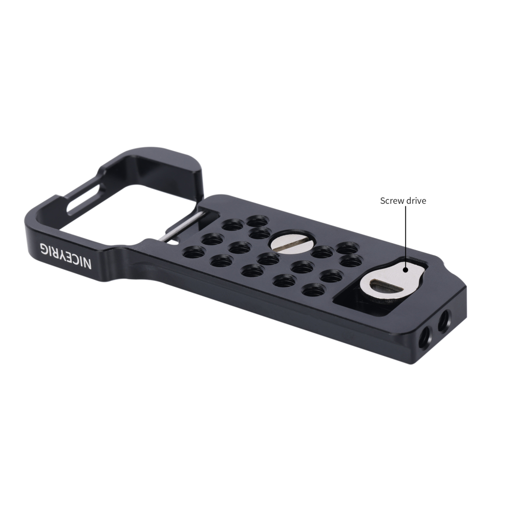 Niceyrig Arca Type Bottom Plate for Sony A7C/ILCE-A7C M2/ILCE-A7CR (Black/Silver)
