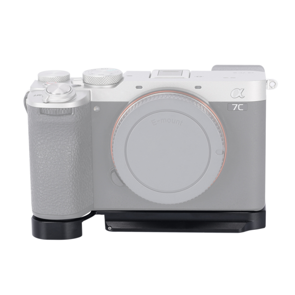 Niceyrig Arca Type Bottom Plate for Sony A7C/ILCE-A7C M2/ILCE-A7CR (Black/Silver)