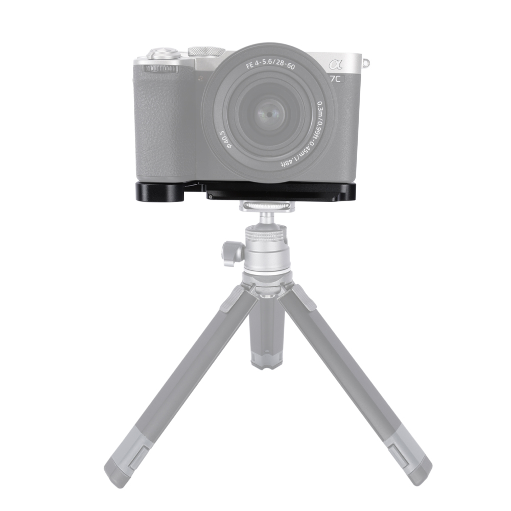 Niceyrig Arca Type Bottom Plate for Sony A7C/ILCE-A7C M2/ILCE-A7CR (Black/Silver)