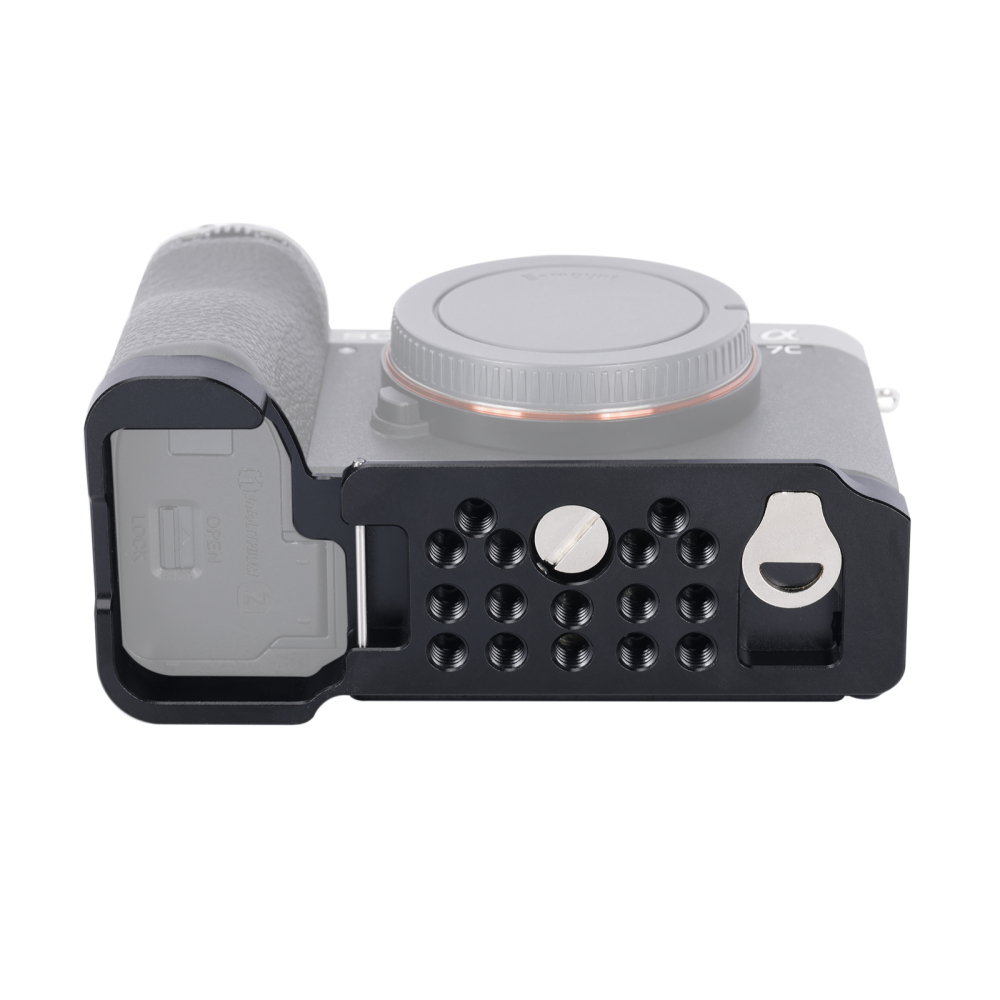 Niceyrig Arca Type Bottom Plate for Sony A7C/ILCE-A7C M2/ILCE-A7CR (Black/Silver)