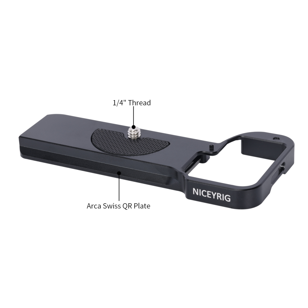Niceyrig Arca Type Bottom Plate for Sony A7C/ILCE-A7C M2/ILCE-A7CR (Black/Silver)