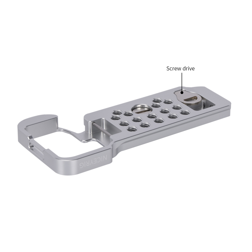 Niceyrig Arca Type Bottom Plate for Sony A7C/ILCE-A7C M2/ILCE-A7CR (Black/Silver)