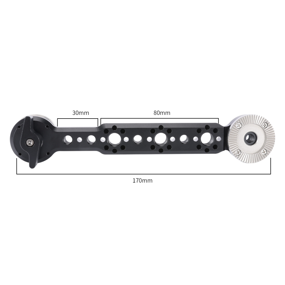 Niceyrig Arri Rosette Extension Arm with Nato Rail & Arri Locating Holes