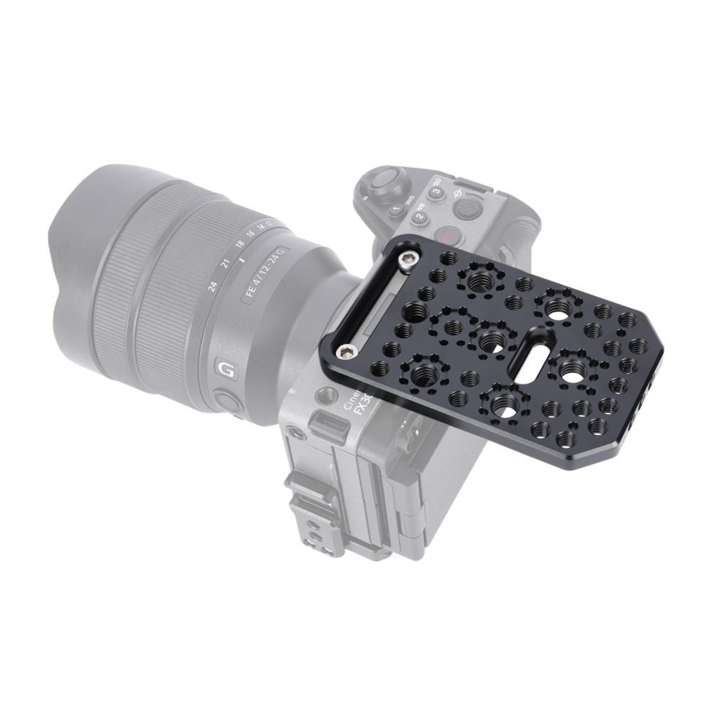 Niceyrig Universal Cheese Plate Compatible For Sony FX3/ FX30/ BMPCC 6K Pro with 1/4 &3/8 Arri Locating Holes