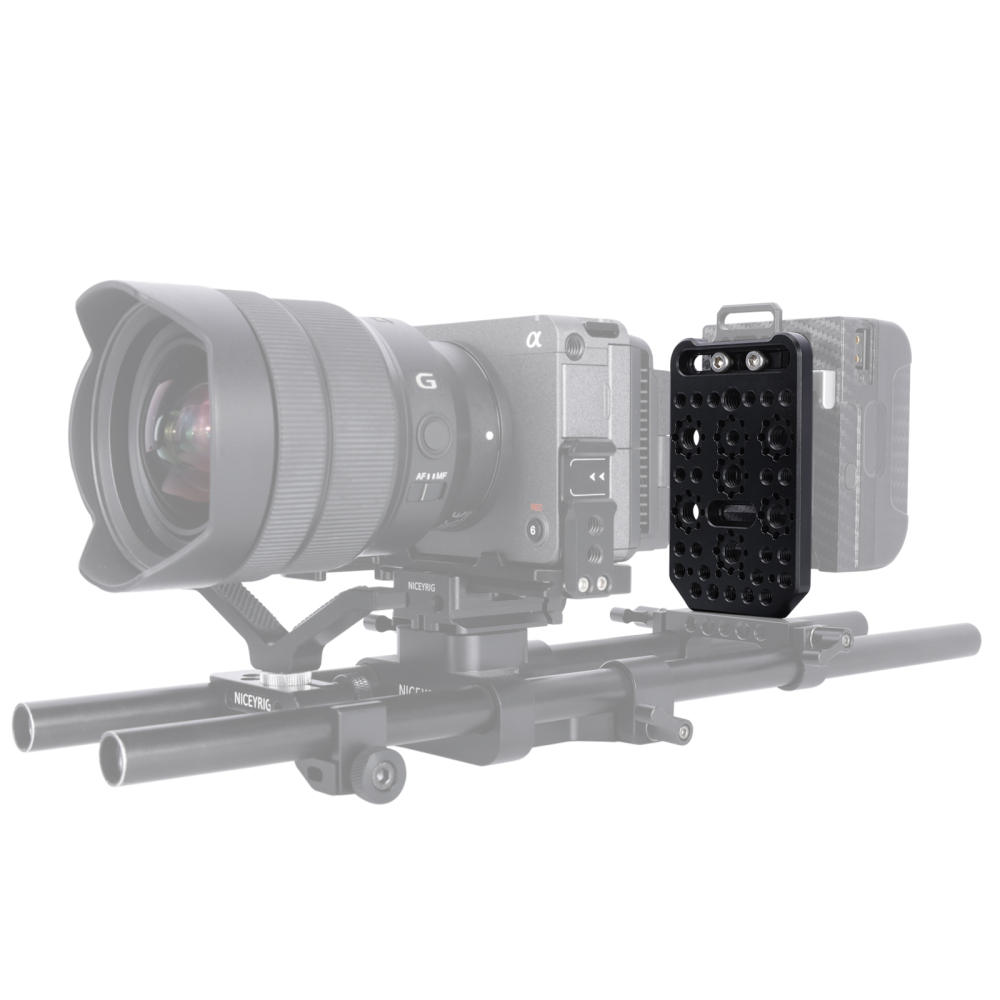 Niceyrig Universal Cheese Plate Compatible For Sony FX3/ FX30/ BMPCC 6K Pro with 1/4 &3/8 Arri Locating Holes