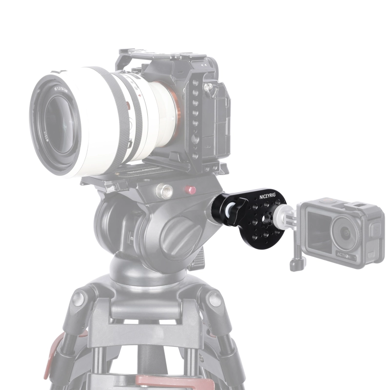 Niceyrig Video Tripod Mount Side Plate with Rosette Mount (30T, M8 Thread)