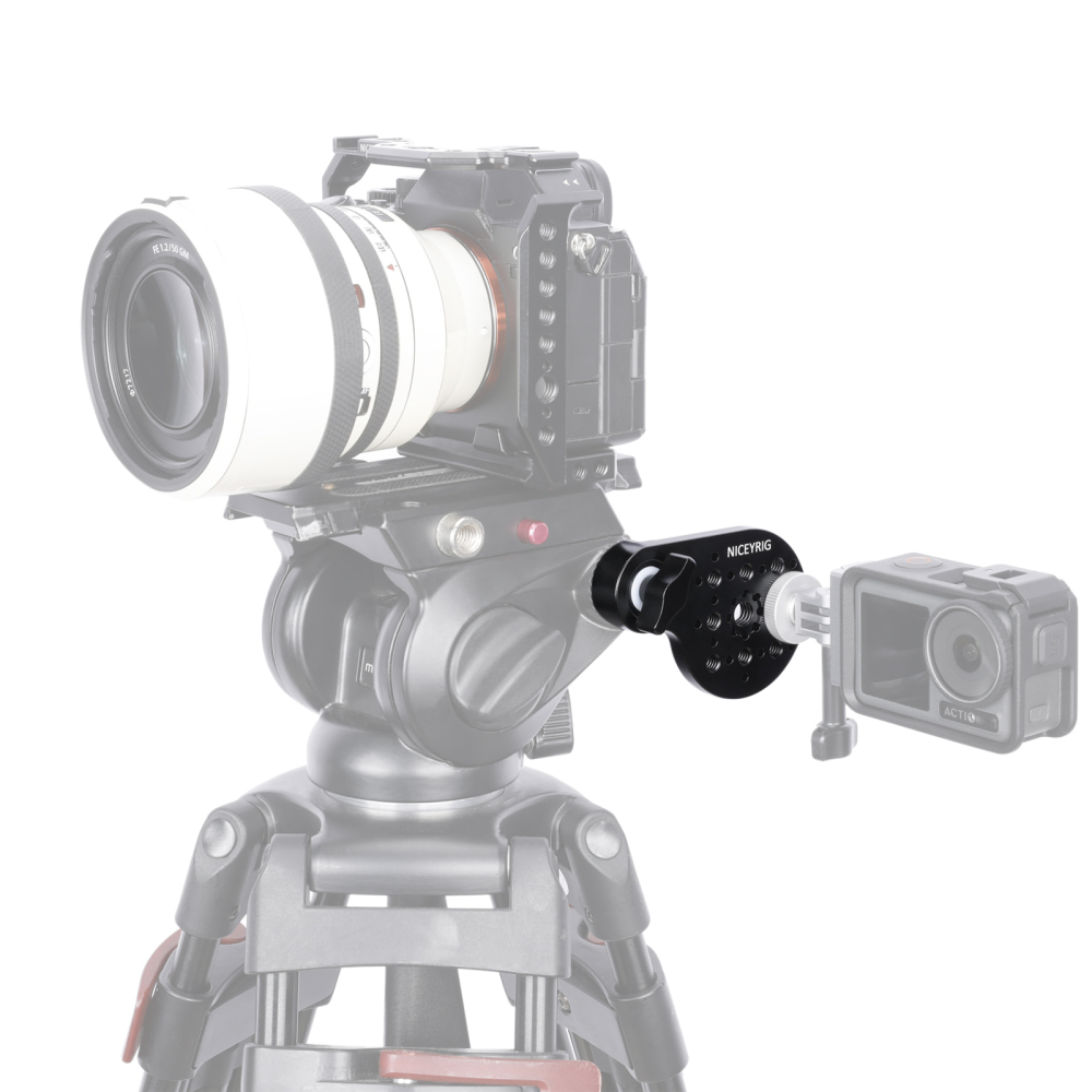 Niceyrig Video Tripod Mount Side Plate with Rosette Mount (30T, M8 Thread)