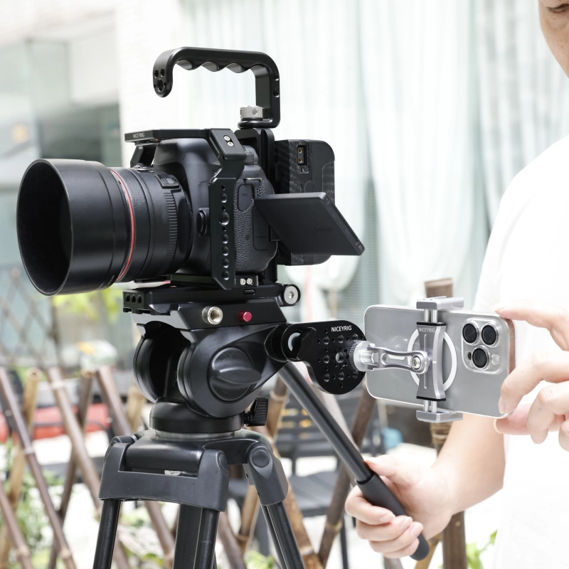 Niceyrig Video Tripod Mount Side Plate with Rosette Mount (30T, M8 Thread)