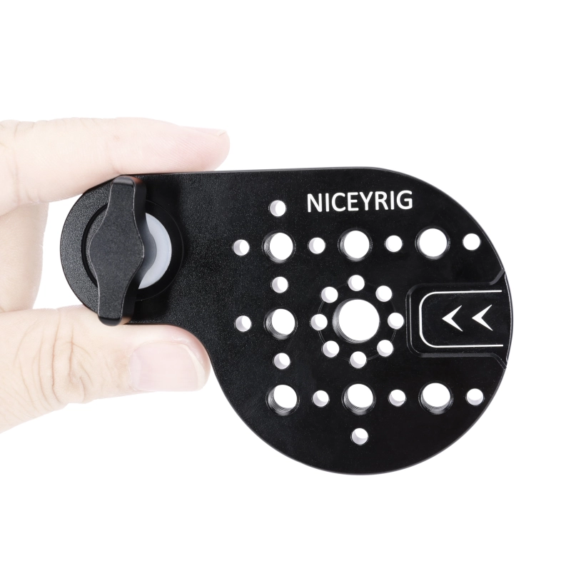 Niceyrig Video Tripod Mount Side Plate with Rosette Mount (30T, M8 Thread)