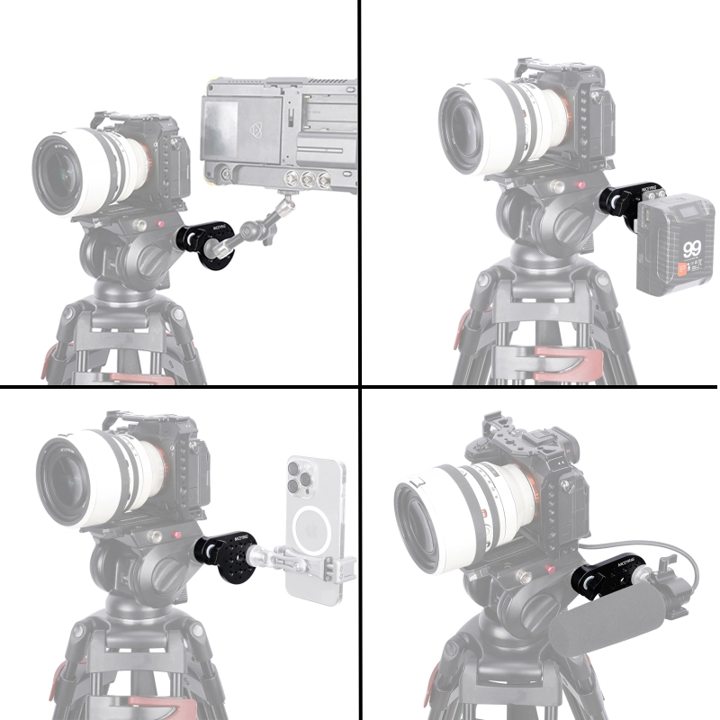 Niceyrig Video Tripod Mount Side Plate with Rosette Mount (30T, M8 Thread)