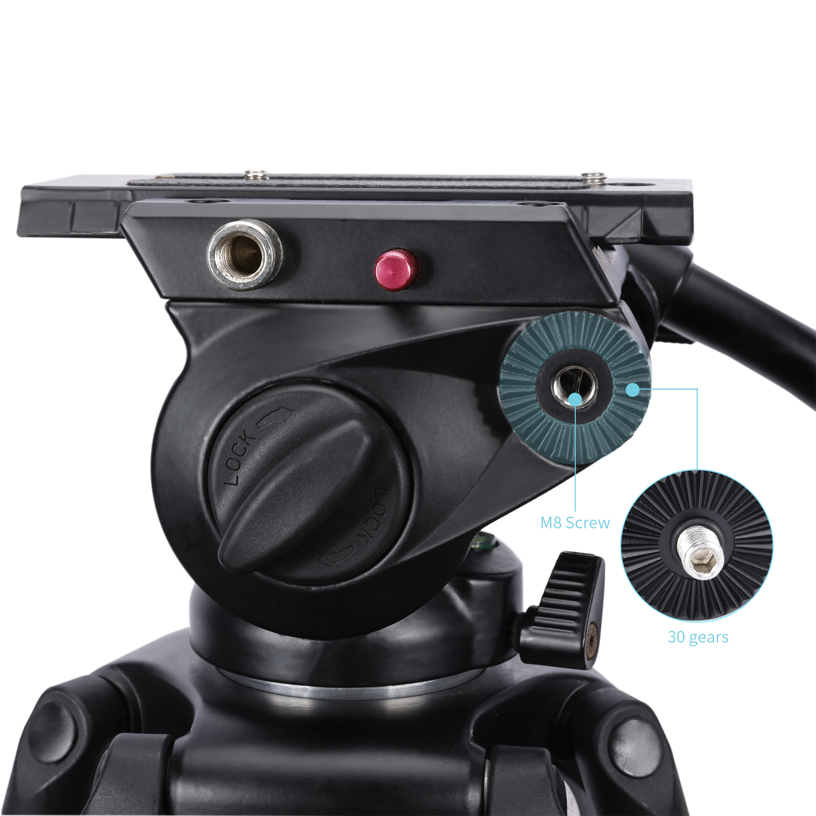 Niceyrig Video Tripod Mount Side Plate with Rosette Mount (30T, M8 Thread)