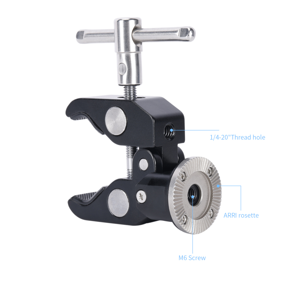 Niceyrig Super Clamp with Arri Rosette Mount (M6 Thread Holes)