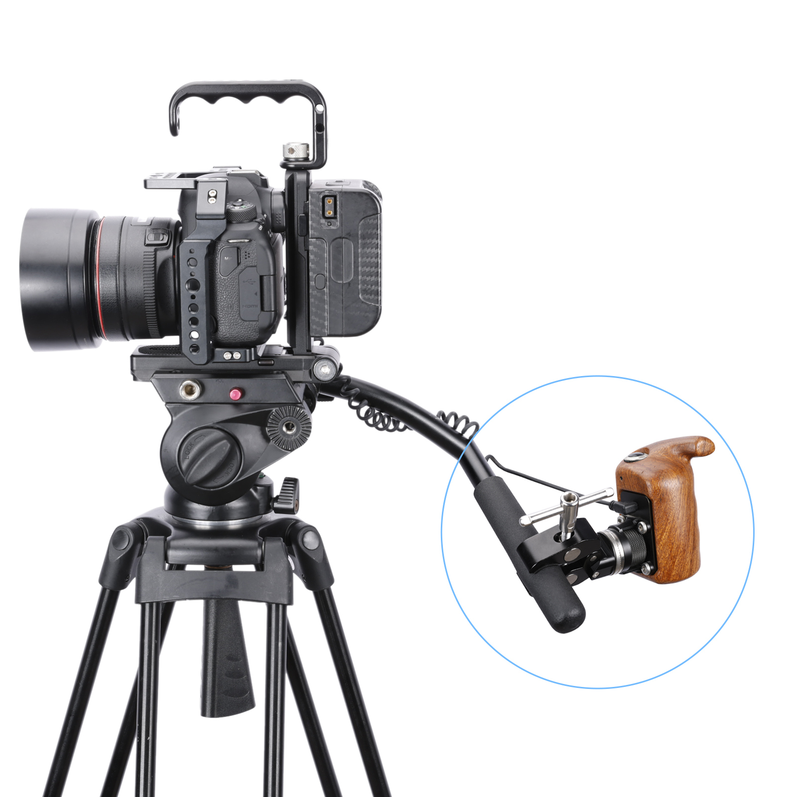 Niceyrig Super Clamp with Arri Rosette Mount (M6 Thread Holes)