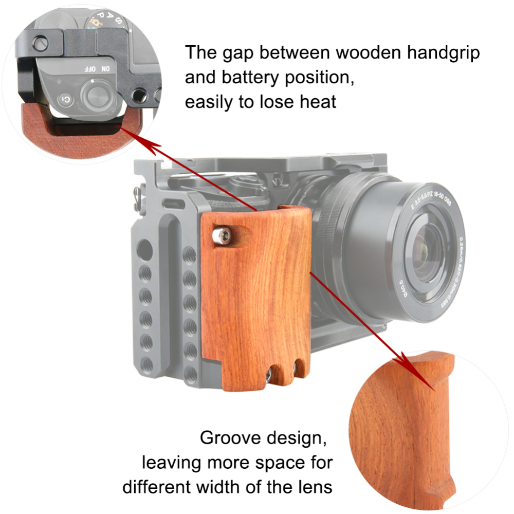 Niceyrig Wooden Handgrip for Camera Cage