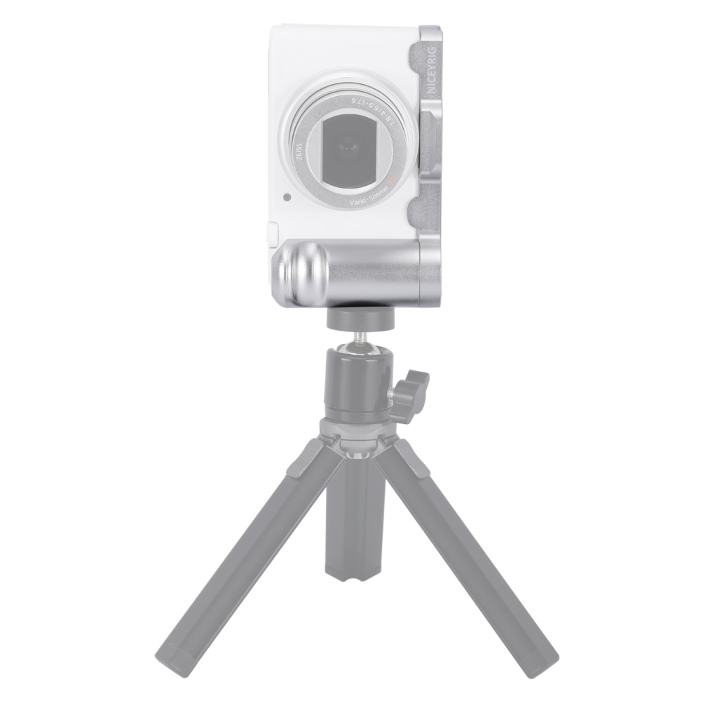 Niceyrig Sony ZV1-M2 L-shape Camera Cage with Arca Swiss Bottom & 1/4’’-20 Thread (Silver)