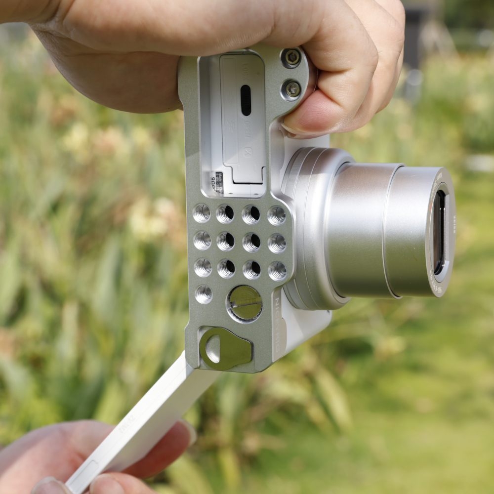 Niceyrig Sony ZV1-M2 L-shape Camera Cage with Arca Swiss Bottom & 1/4’’-20 Thread (Silver)