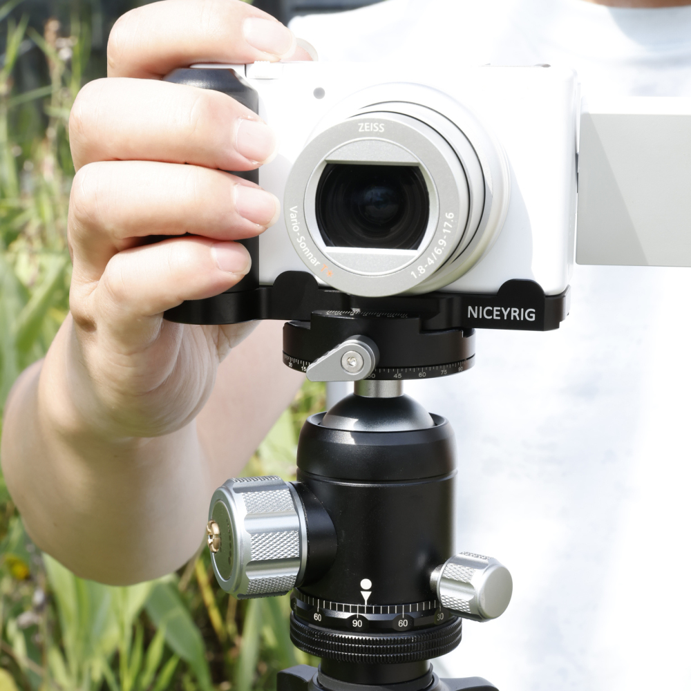 Niceyrig Sony ZV1-M2 L-shape Camera Cage with Arca Swiss Bottom & 1/4’’-20 Thread (Black)